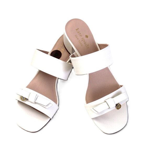 Kate Spade New York Helena Two Band Bowdie Sandals w/ Charm - Picture 1 of 7